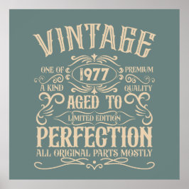 Poster Etiqueta personalizada de uísque de aniversário