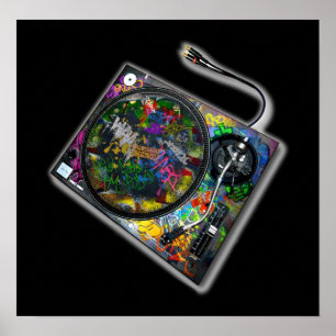 Poster etiquetado da plataforma giratória