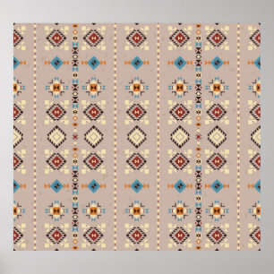 Poster Étnica: padrão tribal sem descontinuidades