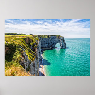 Poster Etretat cliffs, Normandia
