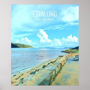 Poster Ettalong Central Costa NSW Austrália