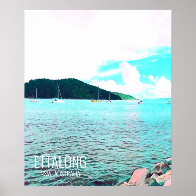 Poster Ettalong Costa Central NSW Austrália (Frente)