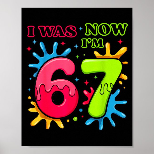 Poster Eu 6 7 Aniversário 67 Meme (Frente)
