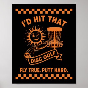 Poster Eu Acertaria Esse Disco de Golfe Voando Verdadeiro