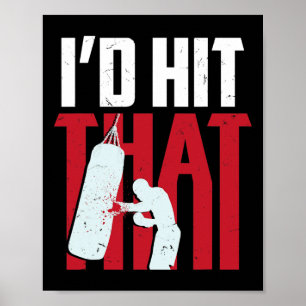 Poster Eu Acertaria Esse Presente Engraçado de Boxe Kickb
