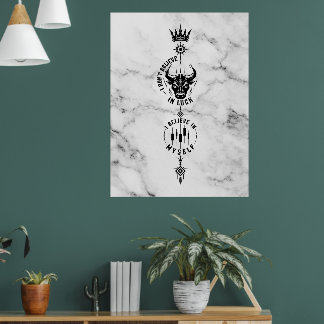 Poster Eu Acredito em Mim Símbolo Clássico do Trader em M