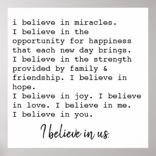 Poster eu acredito em nós