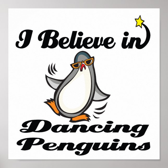 Poster eu acredito em pinguins dançantes (Frente)
