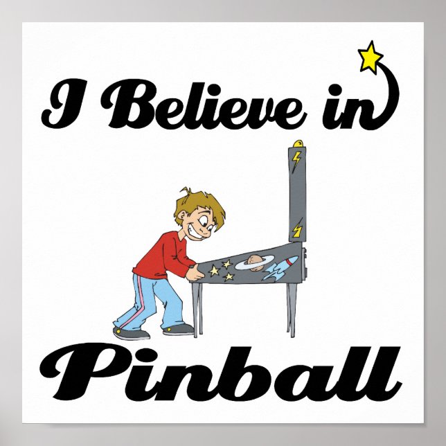 Poster eu acredito no pinball (Frente)