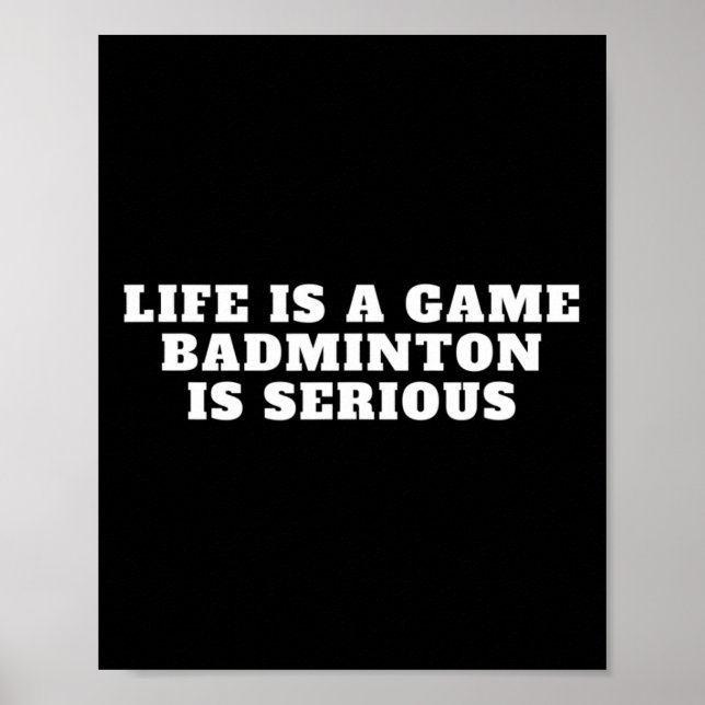 Poster Eu Adoro Badminton Game Cote Design Badminton (Frente)