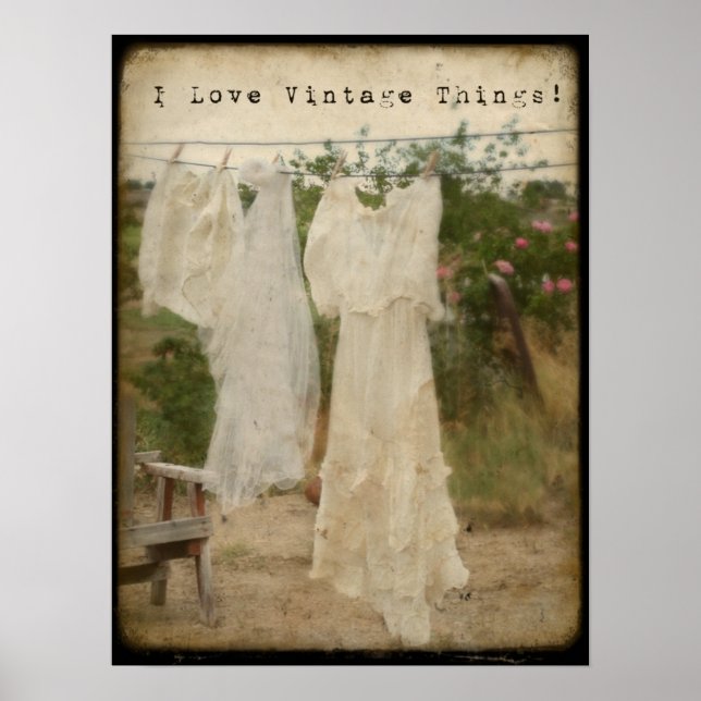 Poster Eu Adoro Coisas Vintage! (Frente)