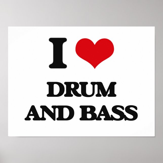 Pôster Eu adoro DRUM E BASS (Frente)