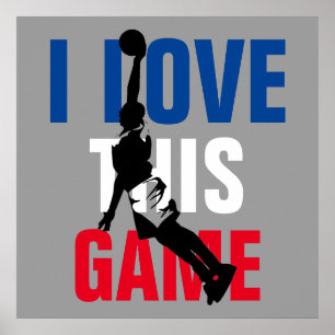 Pôster Eu Adoro Este Jogo De Basquete Motivado