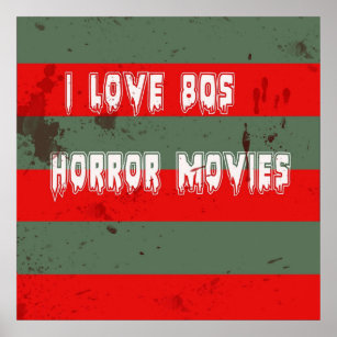 Poster Eu adoro filmes de terror dos anos 80