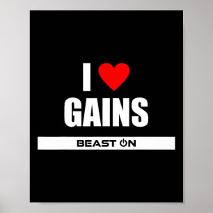 Poster Eu Adoro Ganhos De Criança De Bacalhau Gainz Malha
