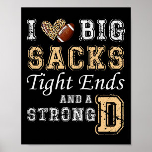 Poster Eu Adoro Grandes Sacks De Entalhe E Forte D - Cora