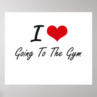 Pôster Eu adoro Ir à academia