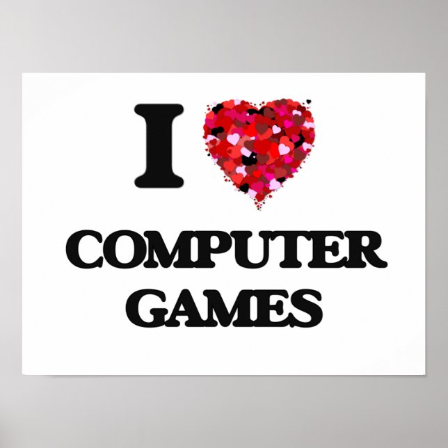 Pôster Eu adoro jogos de computador (Frente)