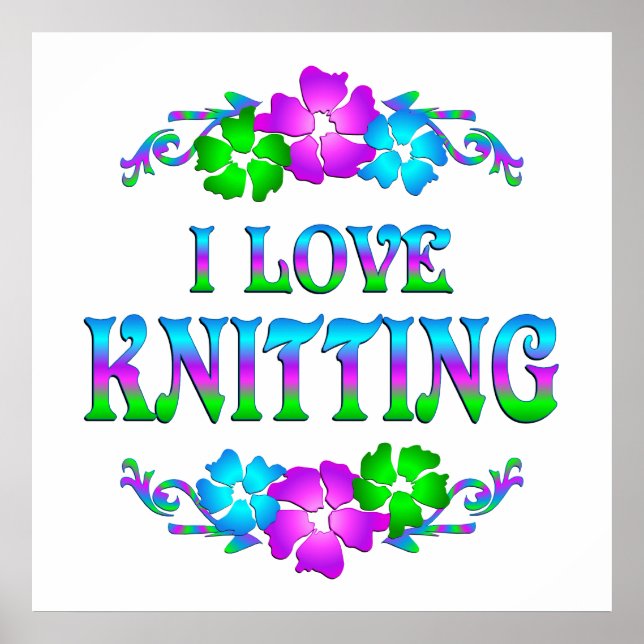 POSTER EU ADORO O KNITTING (Frente)
