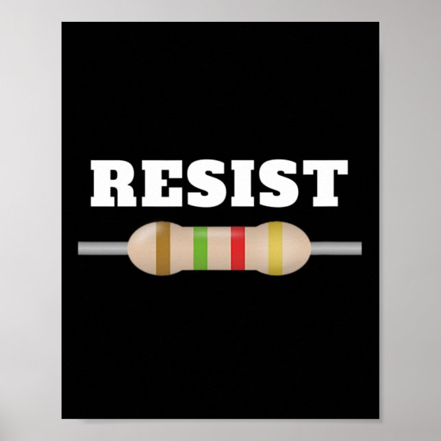 Poster Eu adoro o símbolo de resistência à Design de elet (Frente)