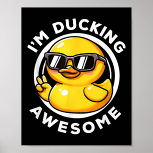 Poster Eu Adoro Pato Soa Borrão Engraçado