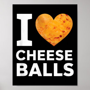 Poster Eu Adoro Queijo Engraçado Faca De Comida De Queijo