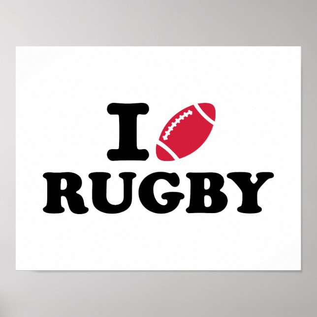 Pôster Eu adoro Rugby (Frente)