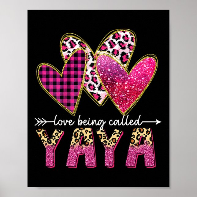 Poster Eu Adoro Ser Chamada Yaya Avó Namorados Mães (Frente)