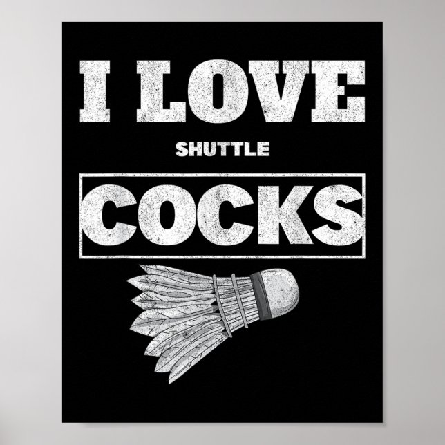 Poster Eu Adoro Shuttles S Birdie Badminton (Frente)