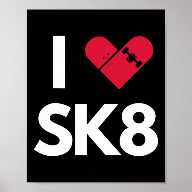 Poster Eu Adoro Skate (Frente)