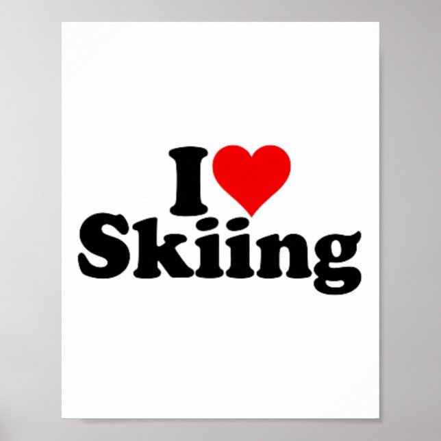 Poster Eu adoro Ski Ski Ski Snowboard (Frente)