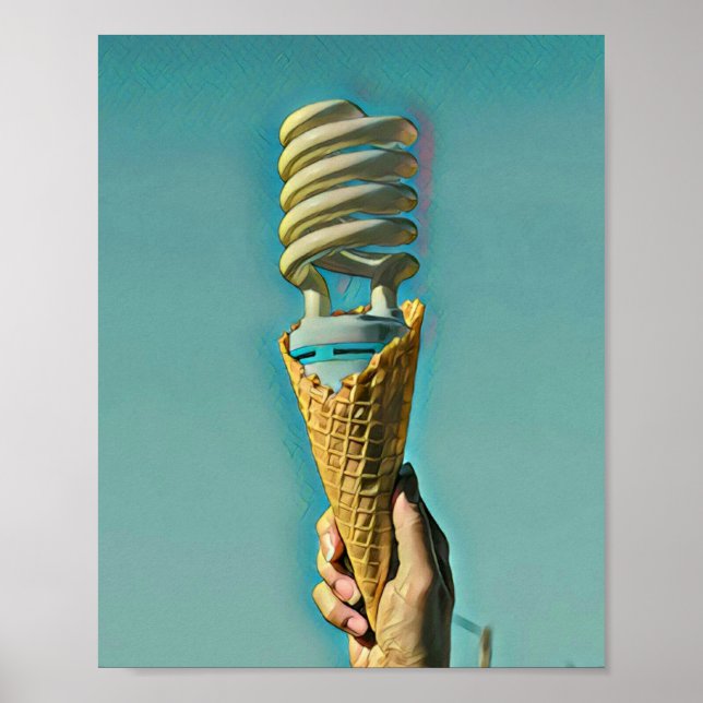 Poster Eu adoro sorvete (Frente)