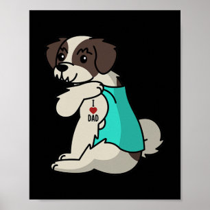 Poster Eu Adoro Tatto Pai Shih Tzu Padre Dog