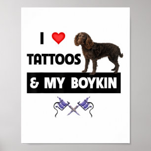 Poster Eu Adoro Tatuagens E Meu Cachorro Tatuado De Espan