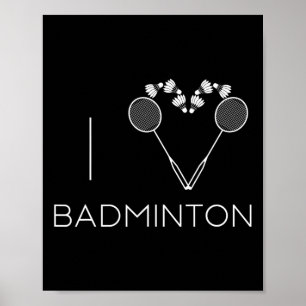Poster Eu Adoro Treinador Do Jogador Da Equipe Badminton