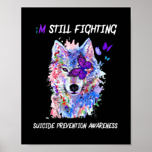 Poster Eu ainda estou lutando contra Asas Semicolon e evi