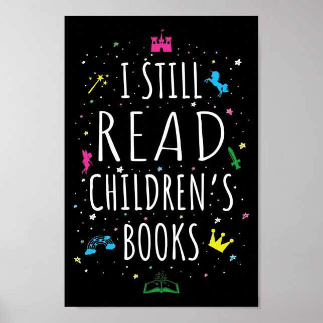 Poster Eu ainda leio livros infantis I (Frente)