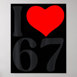 Poster Eu Amo 67 Coração Dia dos Namorados 67º Aniversári