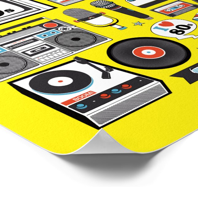 Poster Eu amo a anos 80 (Borda)