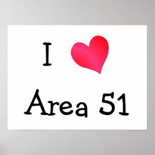 Poster Eu amo a área 51