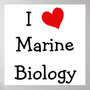 Pôster Eu amo a biologia marinha