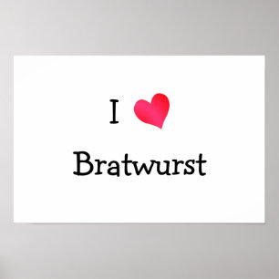 Pôster Eu amo a bratwurst