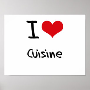 Poster Eu amo a culinária