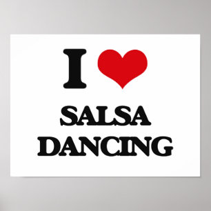 Pôster Eu amo a dança da salsa