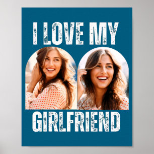 Poster Eu Amo a Foto da Minha Namorada Presente Engraçado