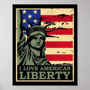Poster Eu Amo A Independência Americana 4 De Julho