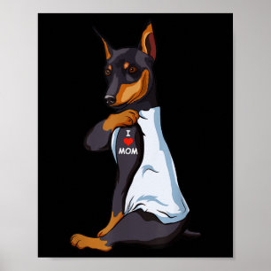Poster Eu Amo A Mãe Tatto Manchester Terrier Mãe Cachorro
