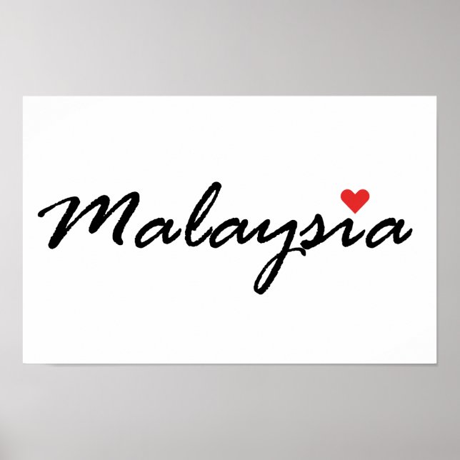 Poster Eu amo a Malásia (Frente)