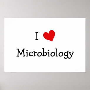 Pôster Eu amo a microbiologia
