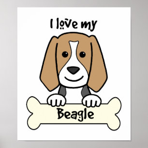 Pôster Eu Amo A Minha Beagle